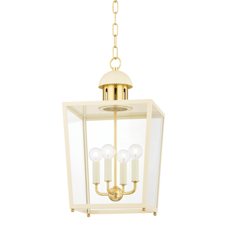 JUNE Lantern in Aged Brass Finish