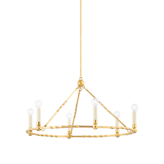 JOSEPHINE Chandelier in Vintage Gold Leaf Finish