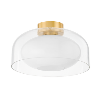 GIOVANNA Flush Mount in Aged Brass Finish