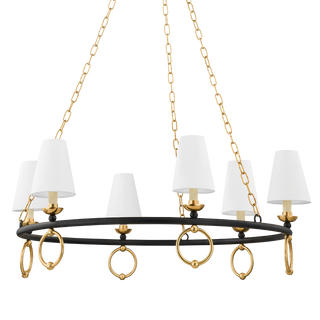 HAVERFORD Chandelier in Aged Brass Finish