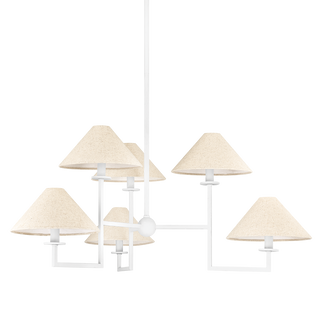 GLADWYNE Chandelier in TEXTURED WHITE Finish