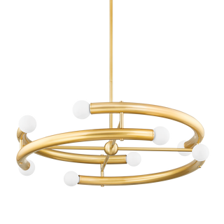 ALLEGRA Chandelier in Aged Brass Finish