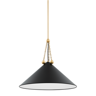 KALEA Pendant in Aged Brass/soft Black Finish