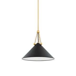 KALEA Pendant in Aged Brass/soft Black Finish