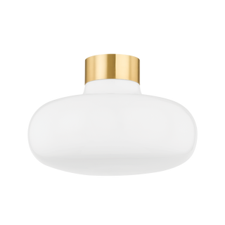 ELIANA Flush Mount in Aged Brass Finish