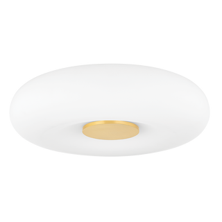 IMANI Flush Mount in Aged Brass Finish