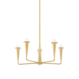 DANNA Chandelier in Aged Brass Finish
