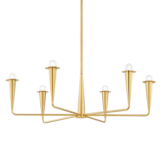DANNA Chandelier in Aged Brass Finish