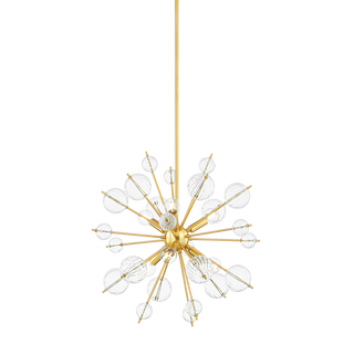 LINNEA Chandelier in Aged Brass Finish