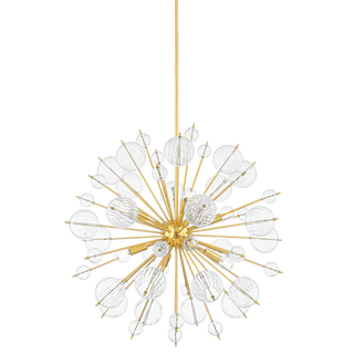 LINNEA Chandelier in Aged Brass Finish