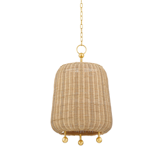 ELENA Pendant in Aged Brass Finish