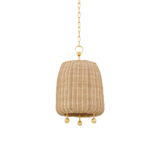 ELENA Pendant in Aged Brass Finish