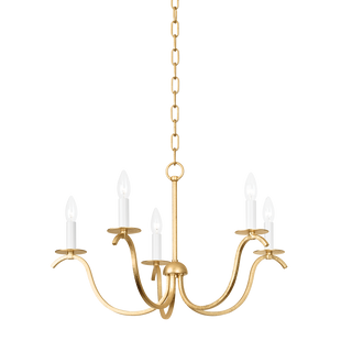 JACLIN Chandelier in Gold Leaf Finish