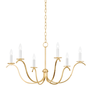 JACLIN Chandelier in Gold Leaf Finish