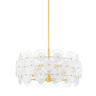 ZOELLA Chandelier in Aged Brass Finish
