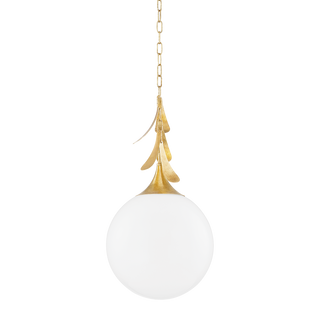 VICTORIA Pendant in Vintage Gold Leaf Finish