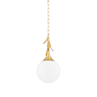 VICTORIA Pendant in Vintage Gold Leaf Finish