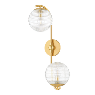 SARA Wall Sconce in Aged Brass Finish