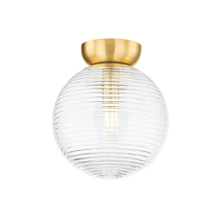 SARA Flush Mount in Aged Brass Finish
