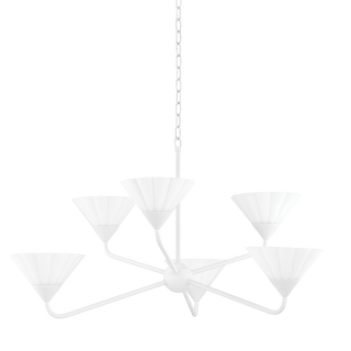 KELSEY Chandelier in TEXTURED WHITE Finish