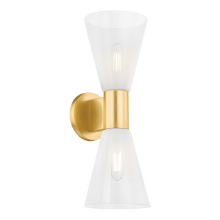 ALMA Wall Sconce in Aged Brass Finish