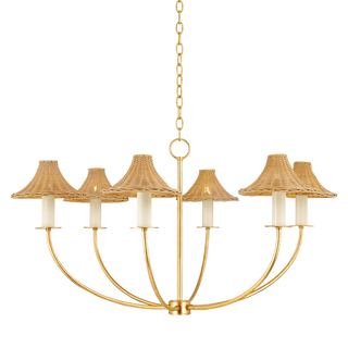 TWILA Chandelier in Vintage Gold Leaf Finish