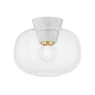 ARIELLA Flush Mount in AGED BRASS Finish