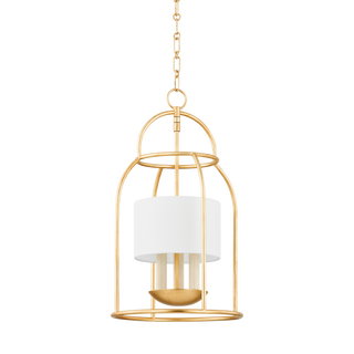 DELIA LANTERN in Vintage Gold Leaf Finish