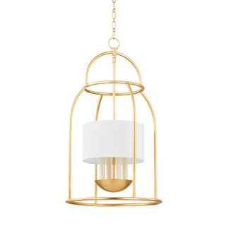 DELIA LANTERN in Vintage Gold Leaf Finish