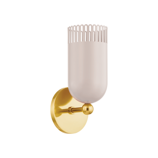 Liba WALL SCONCE in Aged Brass/Soft Peignoir Finish