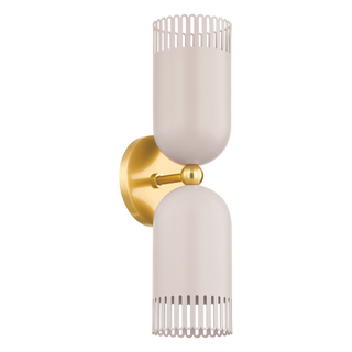 Liba WALL SCONCE in Aged Brass/Soft Peignoir Finish