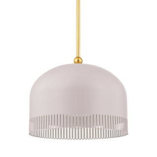 Liba PENDANT in Aged Brass/Soft Peignoir Finish