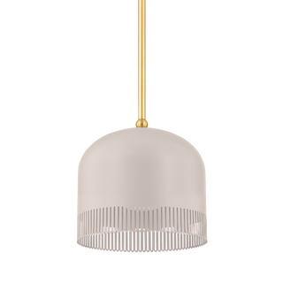 Liba PENDANT in Aged Brass/Soft Peignoir Finish