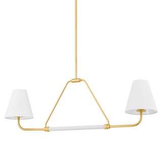 Georgann Linear in AGED BRASS/SOFT WHITE Finish