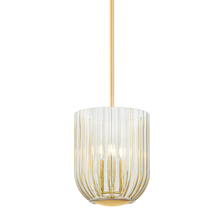 Cece LANTERN in Aged Brass Finish