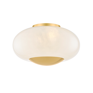 LOTTIE Flush Mount in AGED BRASS Finish