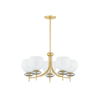 ALEXIA Chandelier in AGED BRASS Finish