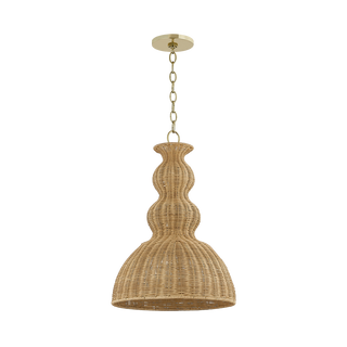 MAYLA PENDANT in AGED BRASS Finish