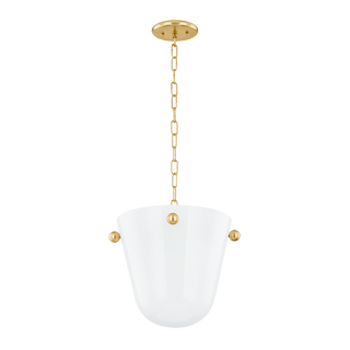 RIMA PENDANT in AGED BRASS Finish