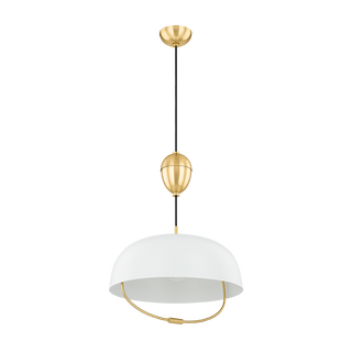LILIANA PENDANT in AGED BRASS/SOFT WHITE Finish