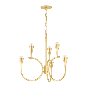 AVIANA CHANDELIER in AGED BRASS Finish