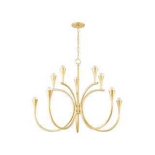 AVIANA CHANDELIER in AGED BRASS Finish