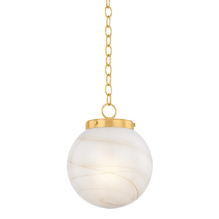 AMBRA Pendant in AGED BRASS Finish