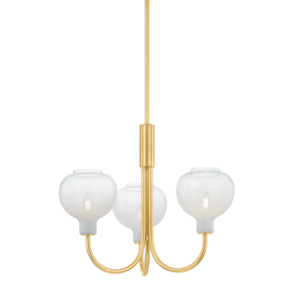 ESTELLE Chandelier in AGED BRASS Finish