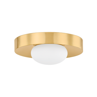 PEPA Flush Mount in AGED BRASS Finish