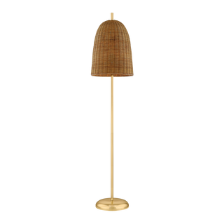 BEATRICE Floor Lamp in AGED BRASS Finish