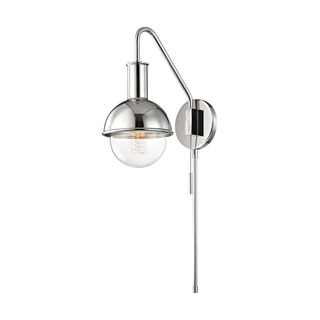 Riley Plug-In Sconce in Polished Nickel Finish