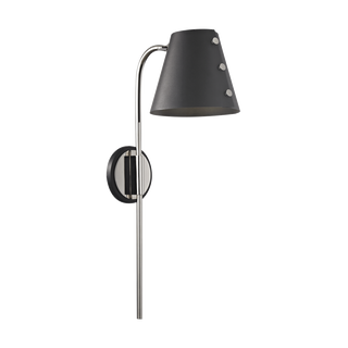 Meta Plug-in Sconce in Polished Nickel/black Finish