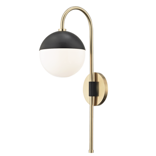 Renee Plug-in Sconce in Aged Brass/black Finish