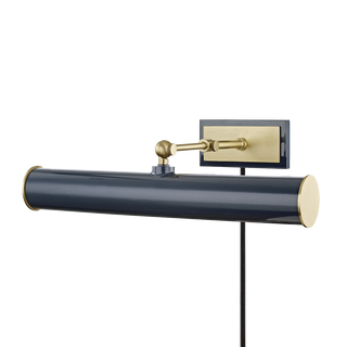 Holly Plug-In Picture Light in Aged Brass/navy Finish